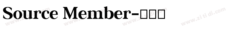Source Member字体转换